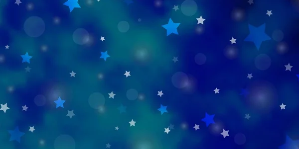 Textura Vetorial Azul Claro Com Círculos Estrelas Ilustração Abstrata Com —  Vetores de Stock