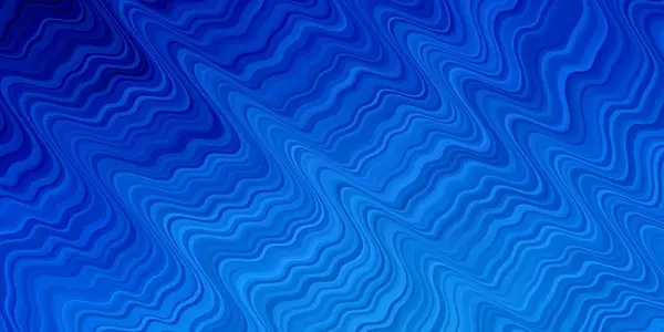 Hellblaue Vektorvorlage Mit Kurven Abstrakte Illustration Mit Bandy Verlaufslinien Muster — Stockvektor