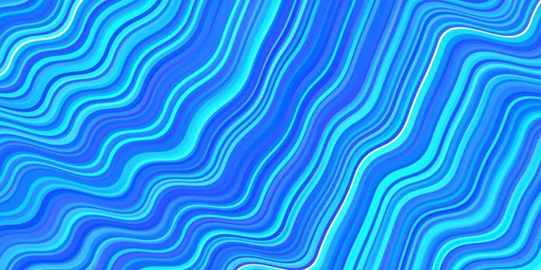 Heller Blauer Vektorhintergrund Mit Gebogenen Linien Eine Umlaufende Abstrakte Illustration — Stockvektor