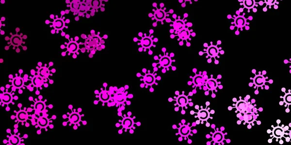 Темно Рожевий Векторний Шаблон Знаками Грипу Барвисті Градієнтні Символи Хвороби — стоковий вектор