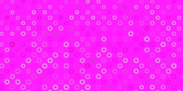 Lyserød Vektorbaggrund Med Virussymboler Farverig Abstrakt Illustration Med Gradient Medicinske – Stock-vektor