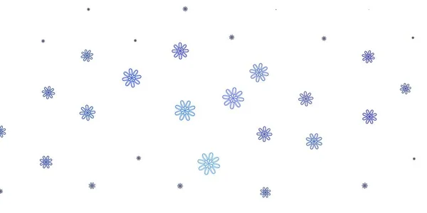 Hellrosa Blauer Vektorhintergrund Mit Blumen Abstrakte Illustration Mit Blumen Origami — Stockvektor