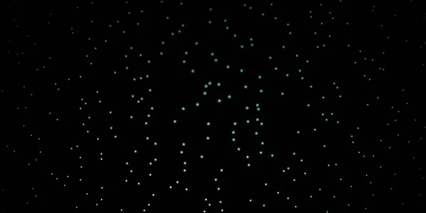 Bleu Foncé Fond Vectoriel Vert Avec Petites Grandes Étoiles — Image vectorielle