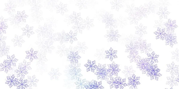 Hellviolette Vektor Doodle Textur Mit Blüten Farbverlauf Bunte Abstrakte Blumen — Stockvektor