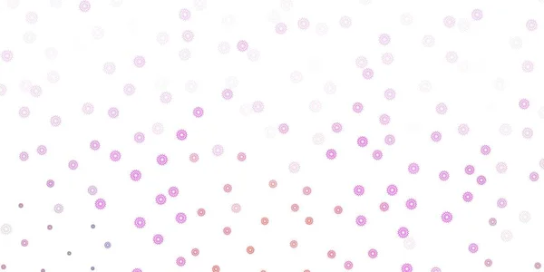 Modèle Doodle Vectoriel Violet Clair Rose Avec Des Fleurs Design — Image vectorielle