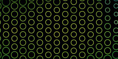 Daireli koyu yeşil vektör dokusu. Basit gradyan arkaplandaki soyut renkli diskler. Duvar kağıtları, perdeler için desen.