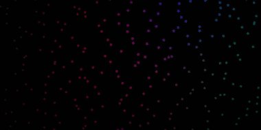 Soyut yıldızlı koyu renkli vektör deseni. Yıldızlı bulanık dekoratif tasarım. İş tanıtımınız için tasarım.