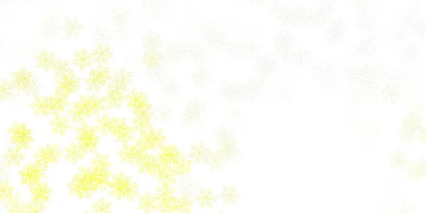 Светло Желтый Вектор Естественный Задник Цветками Иллюстрация Абстрактными Красочными Цветами — стоковый вектор