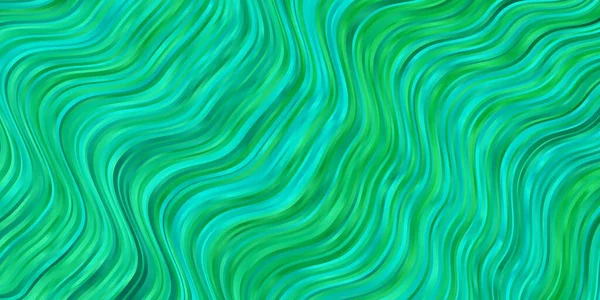 Hellgrüner Vektorhintergrund Mit Gebogenen Linien Abstrakte Gradienten Illustration Mit Schiefen — Stockvektor