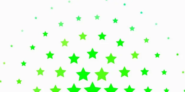 Textura Vetorial Verde Claro Com Belas Estrelas —  Vetores de Stock