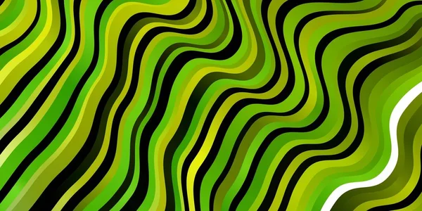 Modello Vettoriale Giallo Verde Chiaro Con Linee Illustrazione Astratta Colorata — Vettoriale Stock