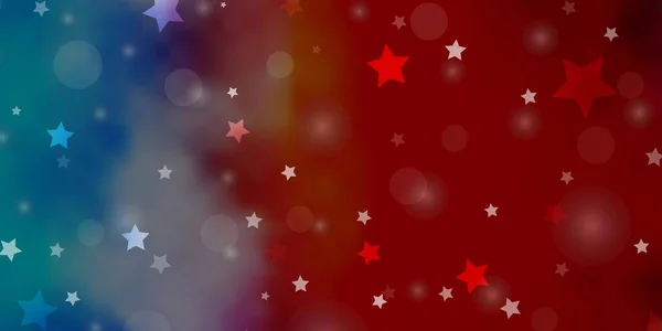 星と光多色ベクトル背景 カラフルなスポット 星と抽象的なイラスト 流行の生地 壁紙のためのパターン — ストックベクタ