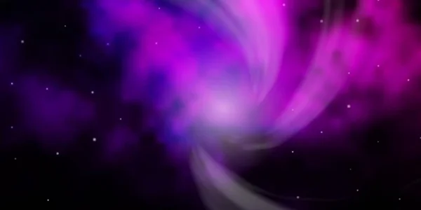 Modèle Vectoriel Violet Foncé Avec Étoiles Néon Illustration Colorée Brillante — Image vectorielle