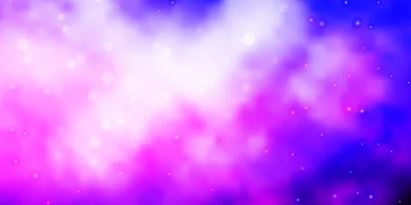 Light Purple Vektor Hintergrund Mit Bunten Sternen Dekorative Illustration Mit — Stockvektor