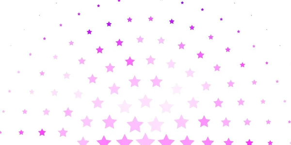 Light Purple Pink Vector Pattern Abstract Stars — Stock Vector