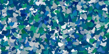 Açık mavi, soyut şekilli yeşil vektör şablonu. Soyut tarzda renkli şekilli bir illüstrasyon. Cep telefonları için arka plan.