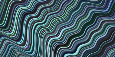 Koyu mavi çizgili vektör şablonu. Renkli çizgileri ve şekilleri olan bir örnek. Reklamlarınız, posterleriniz, afişleriniz için yepyeni bir tasarım..