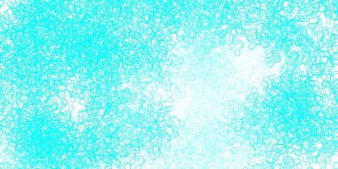 Eğimli çizgileri olan açık yeşil vektör arkaplan. Renkli çizgilerle dairesel çizimler. Reklamınız, posteriniz, afişiniz için en iyi tasarım.