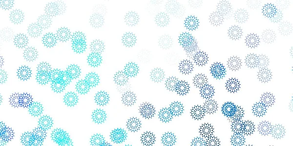 Светло Голубая Векторная Текстура Цветами Простой Дизайн Цветами Абстрактном Фоне — стоковый вектор
