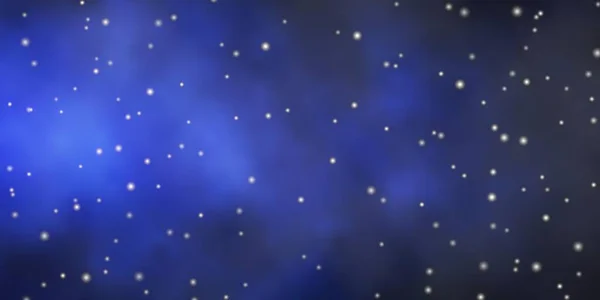 小恒星和大恒星的深蓝色矢量背景 — 图库矢量图片