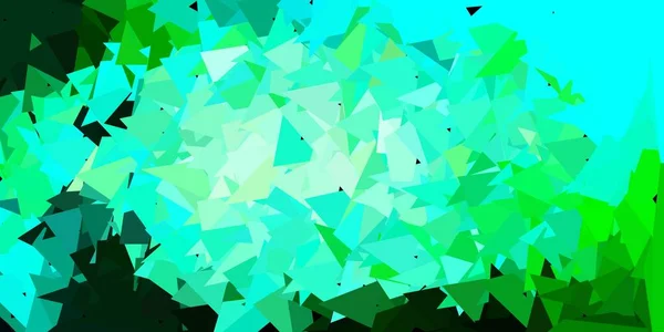 Hellblaues Grünes Vektorpoly Dreieck Dekorative Bunte Illustration Mit Abstrakten Dreiecken — Stockvektor