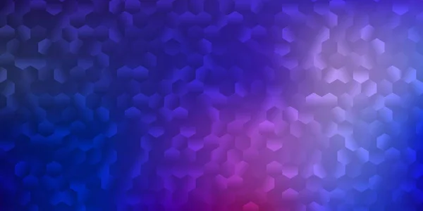 Couvercle Vectoriel Bleu Clair Rouge Avec Hexagones Simples Illustration Abstraite — Image vectorielle
