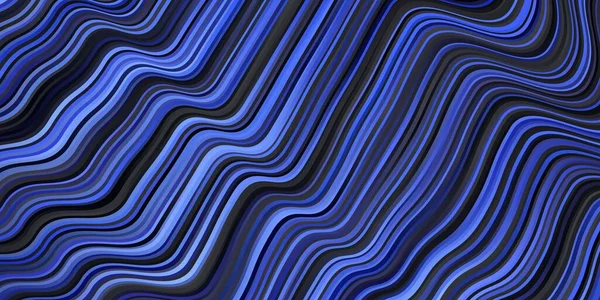 Donker Blauw Vectorsjabloon Met Lijnen Abstracte Illustratie Met Bandy Gradiënt — Stockvector