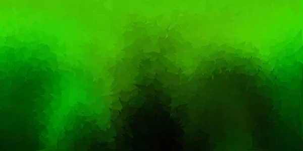 Temně Zelená Vektorová Mozaika Trojúhelníku Ilustrace Stylu Rozbitého Skla Trojúhelníky — Stockový vektor