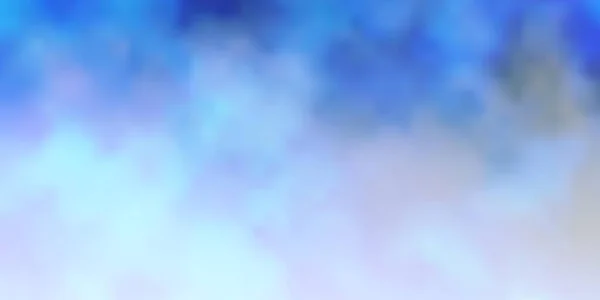 Світло Blue Векторний Візерунок Хмарами Градієнтна Ілюстрація Барвистим Небом Хмарами — стоковий вектор