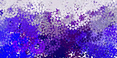 Açık mavi, çizgileri ve üçgenleri olan yeşil vektör düzeni. Üçgenli soyut gradyan çizimi. İniş sayfaları için şablon.