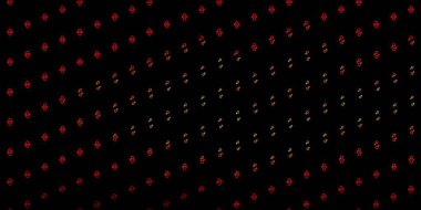 Koyu pembe, kadın sembollü sarı vektör arkaplan. Kadın gücünün resmedildiği soyut bir çizim. Uluslararası Kadınlar Günü için Tasarım. 