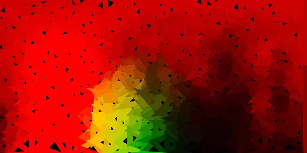 Verde Escuro Desenho Poligonal Geométrico Vetorial Vermelho Ilustração Abstrata Colorida —  Vetores de Stock