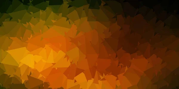 Темно Зеленый Желтый Векторный Треугольник Декоративная Красочная Иллюстрация Абстрактными Треугольниками — стоковый вектор