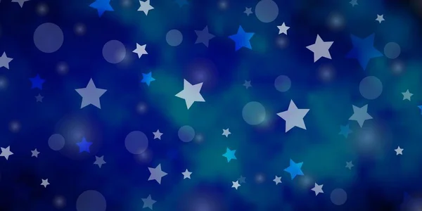 Luz Pano Fundo Vetorial Blue Com Círculos Estrelas —  Vetores de Stock