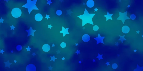 Layout Vetorial Blue Claro Com Círculos Estrelas —  Vetores de Stock