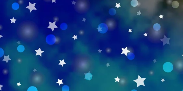 Diseño Vectorial Luz Azul Con Círculos Estrellas — Archivo Imágenes Vectoriales