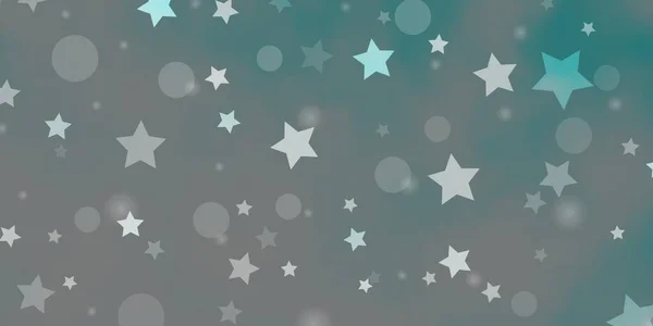 Layout Vetorial Blue Claro Com Círculos Estrelas — Vetor de Stock