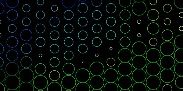 Dark Blue Green Vector Pattern Spheres — Stock Vector