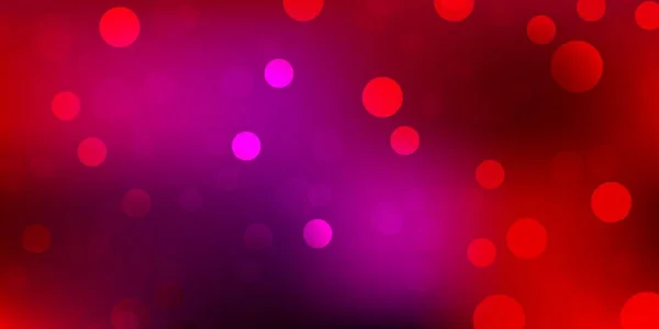 淡いピンク 球体の赤いベクトルパターン 泡とグラデーションスタイルの抽象的な装飾デザイン 小冊子やチラシの模様 — ストックベクタ