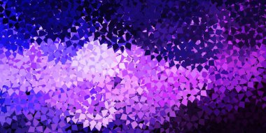 Açık mor arkaplan, üçgenli, çizgili. Üçgen şekilli ve şekilli muhteşem soyut illüstrasyon. Reklamlar için şablon.