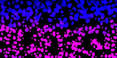 Koyu mor, kaotik şekilli pembe vektör arkaplanı. Soyut tarzda renkli şekilli bir illüstrasyon. Duvar kağıdı seti için zarif tasarım.