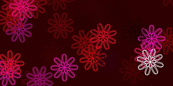 ライトパープル ピンクベクトルの花と自然のアートワーク シンプルな背景に自然のスタイルでカラフルな花 チラシ 本のためのスマートなデザイン — ストックベクタ