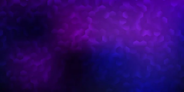 Color Púrpura Oscuro Fondo Vectorial Rosa Con Formas Hexagonales Ilustración — Vector de stock