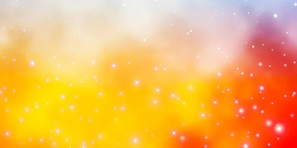 ライトブルー 大小の星の赤いベクトルの背景 — ストックベクタ