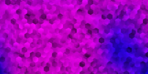 Lichtpaarse Roze Vectorlay Out Met Vormen Van Zeshoeken Eenvoudige Illustratie — Stockvector