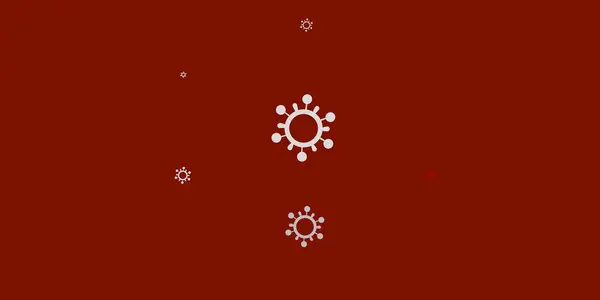 Modèle Vectoriel Rouge Clair Avec Des Éléments Coronavirus Conception Simple — Image vectorielle