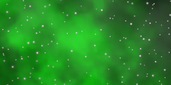 Hellgrüne Vektoranordnung Mit Hellen Sternen — Stockvektor