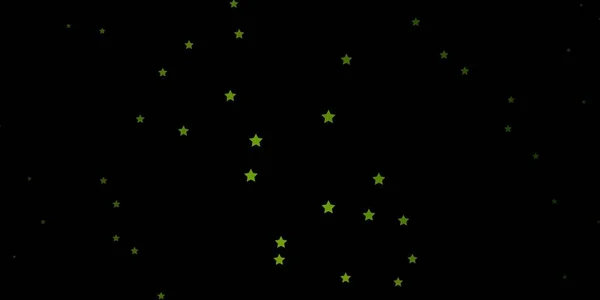 Темно Зелёный Векторный Шаблон Неоновыми Звёздами — стоковый вектор