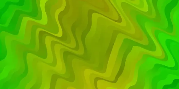Hellgrüne Gelbe Vektorschablone Mit Kurven — Stockvektor