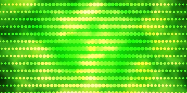 Ljusgrön Gul Vektor Bakgrund Med Cirklar — Stock vektor